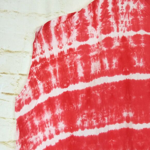 Cotton Ways Kaftan Caftan Womens One Size Red Tie Dye Rayon Dress NWT Boho Beach - Picture 10 of 14